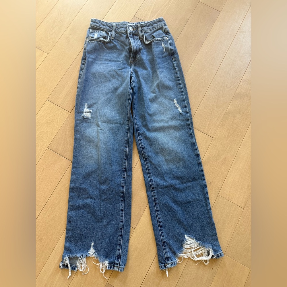 Forever 21 Distressed Blue Jeans